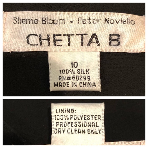 CHETTA B Black Silk Dressy Asymmetrical Skirt - Picture 8 of 8